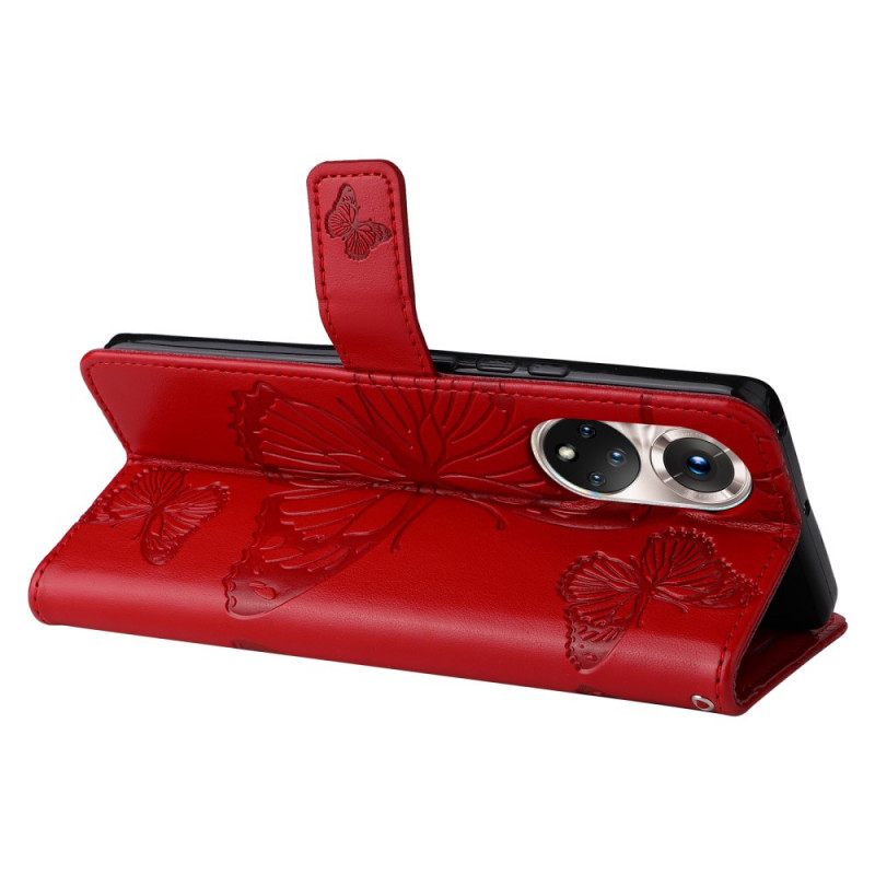 Kotelot Huawei Nova 9 / Honor 50 Suojaketju Kuori Giant Thong Butterflies