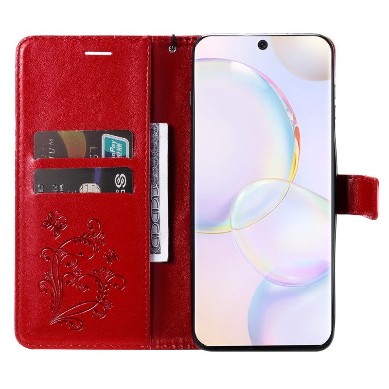 Kotelot Huawei Nova 9 / Honor 50 Suojaketju Kuori Giant Thong Butterflies