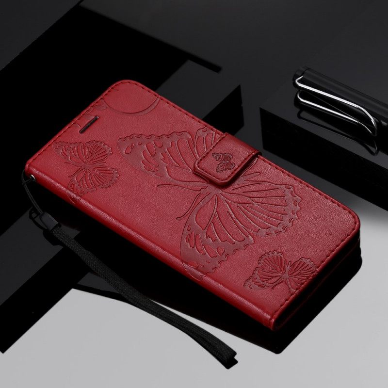 Kotelot Huawei Nova 9 / Honor 50 Suojaketju Kuori Giant Thong Butterflies