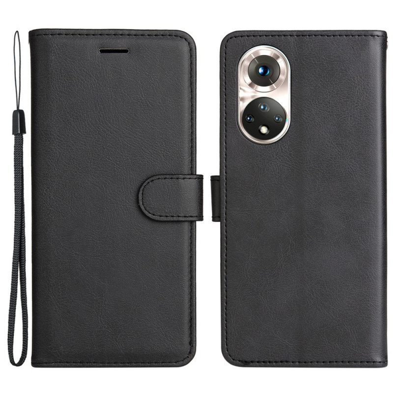 Kotelot Huawei Nova 9 / Honor 50 Suojaketju Kuori Nahkainen Efektihihna