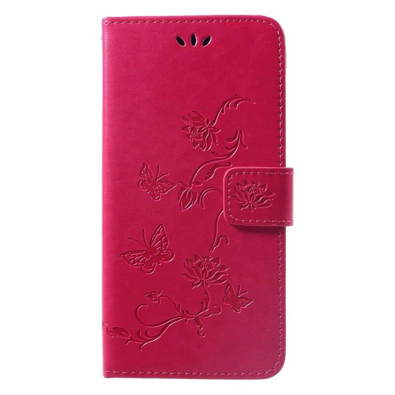 Kotelot Huawei P Smart Plus Suojaketju Kuori Butterflies And Flowers Things