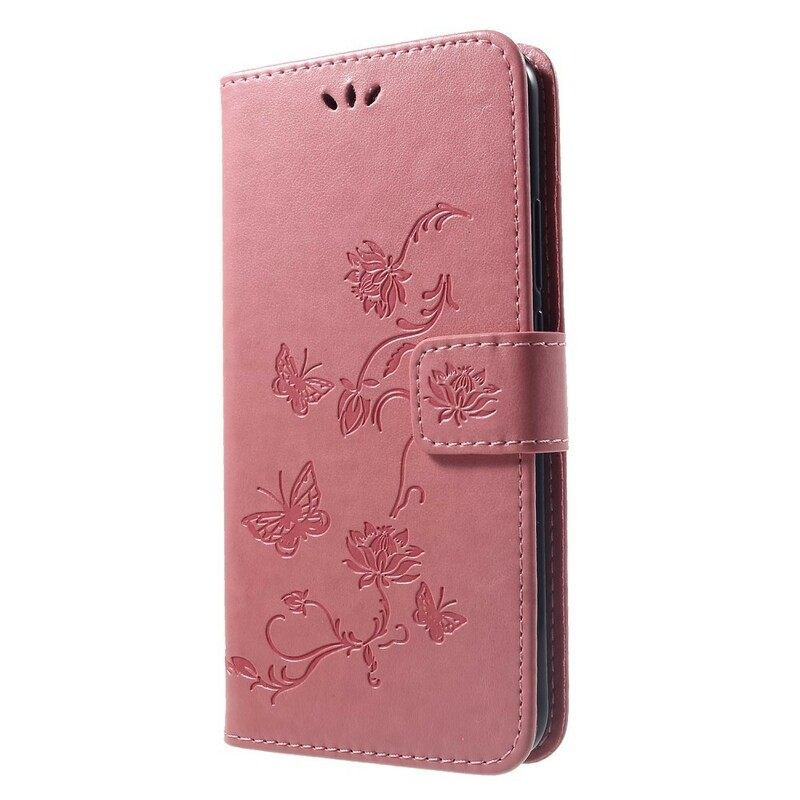 Kotelot Huawei P Smart Plus Suojaketju Kuori Butterflies And Flowers Things