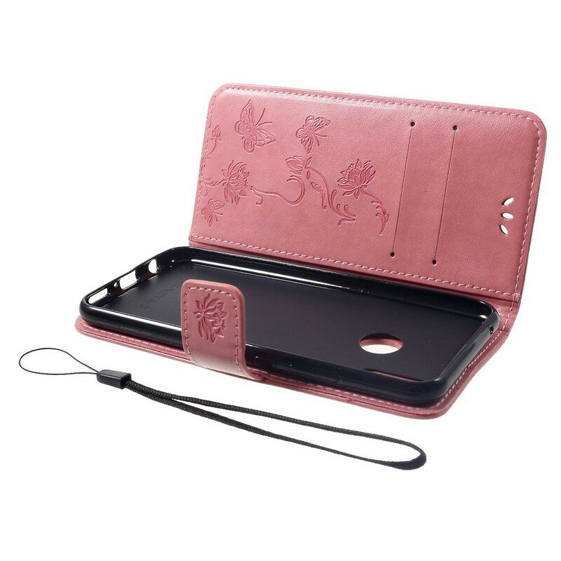 Kotelot Huawei P Smart Plus Suojaketju Kuori Butterflies And Flowers Things