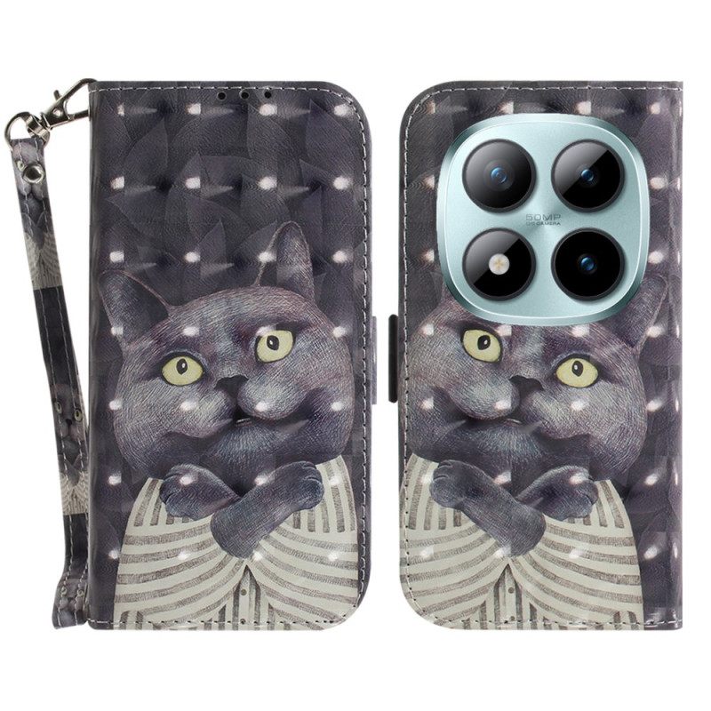 Kotelot Xiaomi Redmi Note 15 Pro 5g Puhelinkuoret Harmaa Kissa Hihnoilla