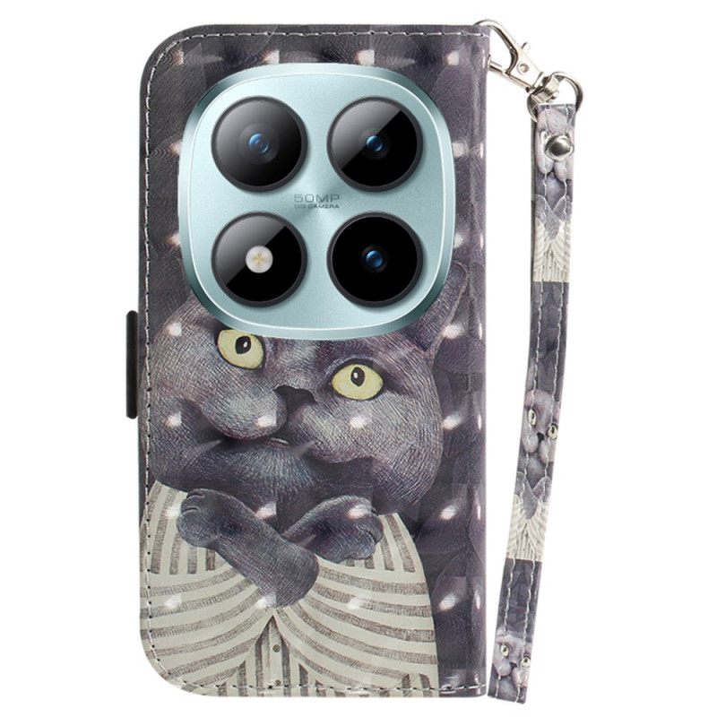 Kotelot Xiaomi Redmi Note 15 Pro 5g Puhelinkuoret Harmaa Kissa Hihnoilla