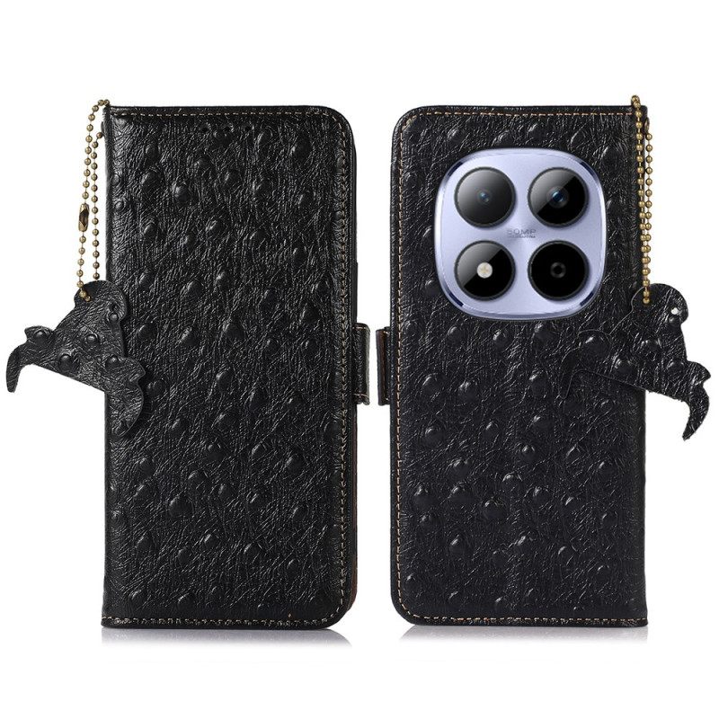 Kotelot Xiaomi Redmi Note 15 Pro 5g Teksturoitua Aitoa Nahkaa Suojakuori