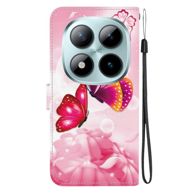 Kotelot Xiaomi Redmi Note 15 Pro 5g Vaaleanpunaiset Perhoset