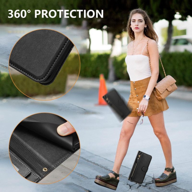 Kotelot Xiaomi Redmi Note 15 Pro 5g Vetoketjullinen Tasku Ja Useita Korttilokeroita