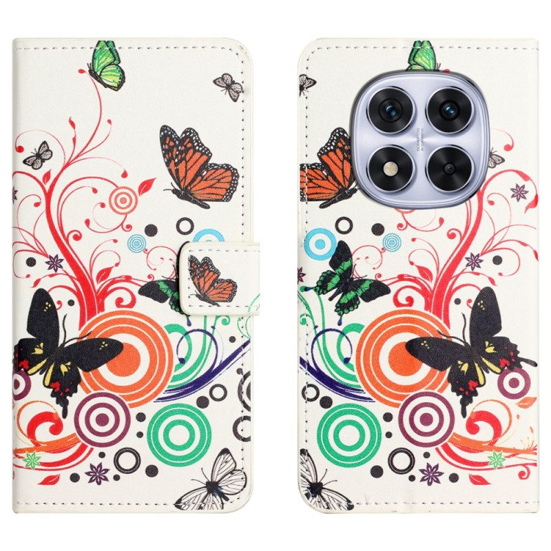 Kuoret Xiaomi Redmi Note 15 Pro 5g Perhosia Valkoisella Taustalla