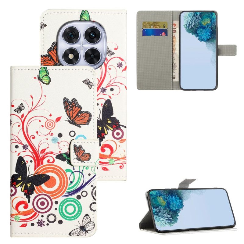 Kuoret Xiaomi Redmi Note 15 Pro 5g Perhosia Valkoisella Taustalla