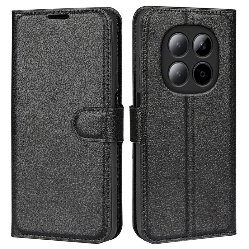 Nahkakotelo Xiaomi Redmi Note 15 Pro 5g Litsikuvioinen Tekonahka