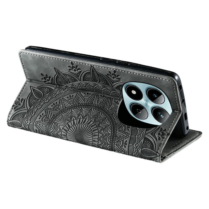 Nahkakotelo Xiaomi Redmi Note 15 Pro 5g Mandala-mokkanahkaefekti