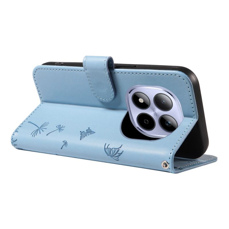 Nahkakotelo Xiaomi Redmi Note 15 Pro 5g Voikukka-remmikuvio