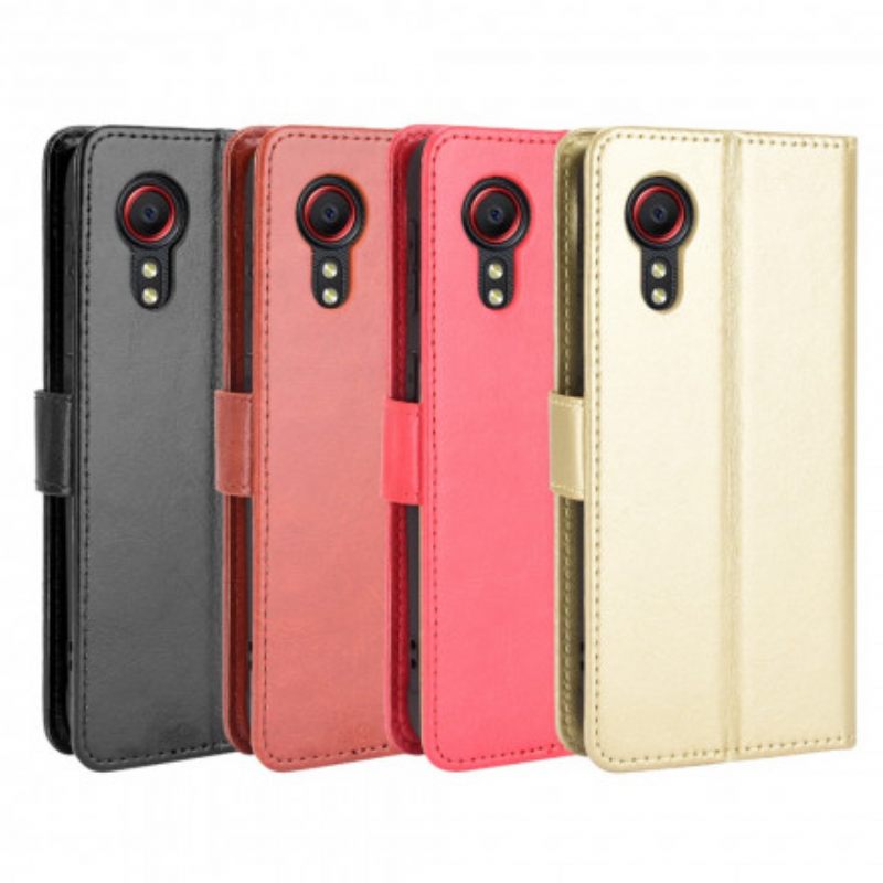Flip Case Samsung Galaxy XCover 5 Keinonahka Näyttävä