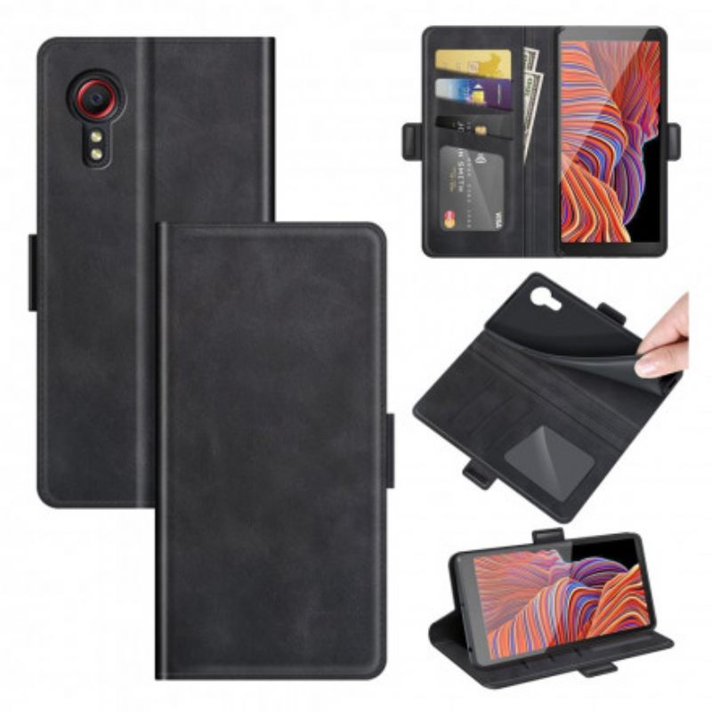 Kotelot Samsung Galaxy XCover 5 Faux Leather Design
