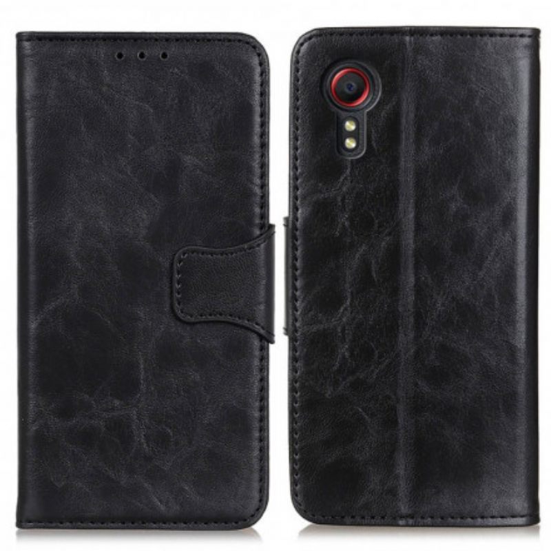 Kotelot Samsung Galaxy XCover 5 Haljasnahkainen Kääntyvä Lukko