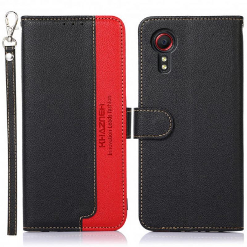 Kotelot Samsung Galaxy XCover 5 Litchi Leather Rfid Tekniikka