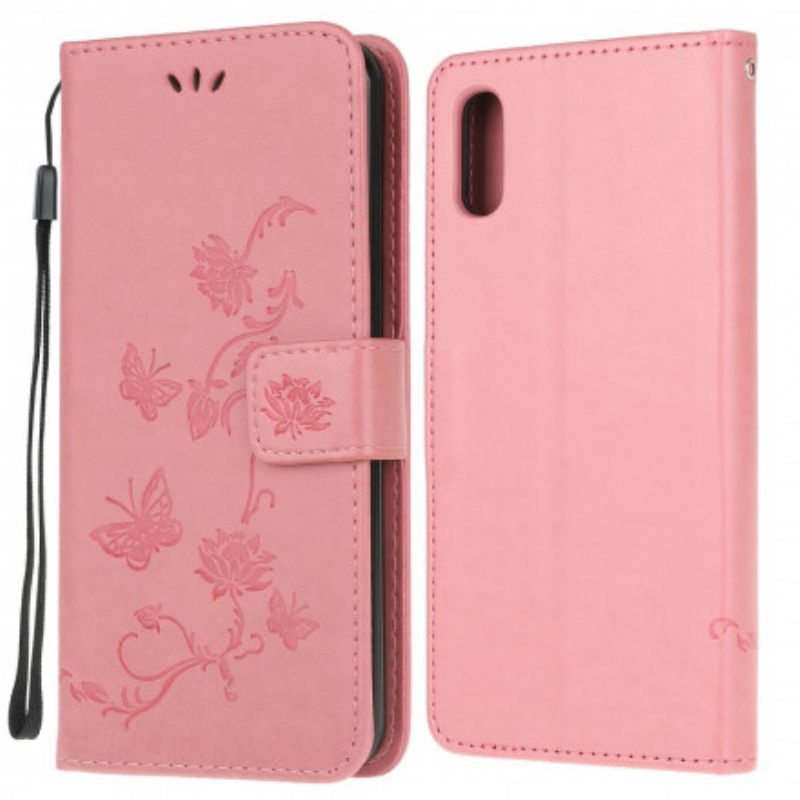 Kotelot Samsung Galaxy XCover 5 Suojaketju Kuori Butterflies And Flowers Things