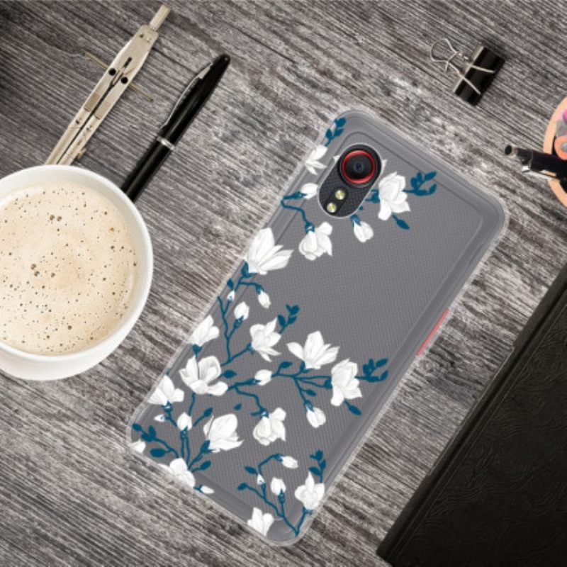 Kuori Samsung Galaxy XCover 5 Valkoiset Kukat