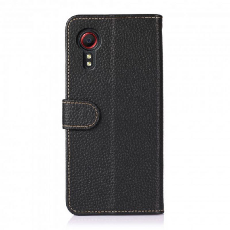 Nahkakotelo Samsung Galaxy XCover 5 Litchi Nahka Khazneh