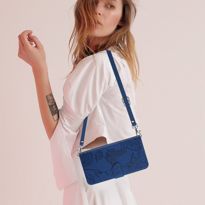 Kotelot Xiaomi Redmi Note 14 4g Perhoskuvioinen Olkahihna Suojakuori