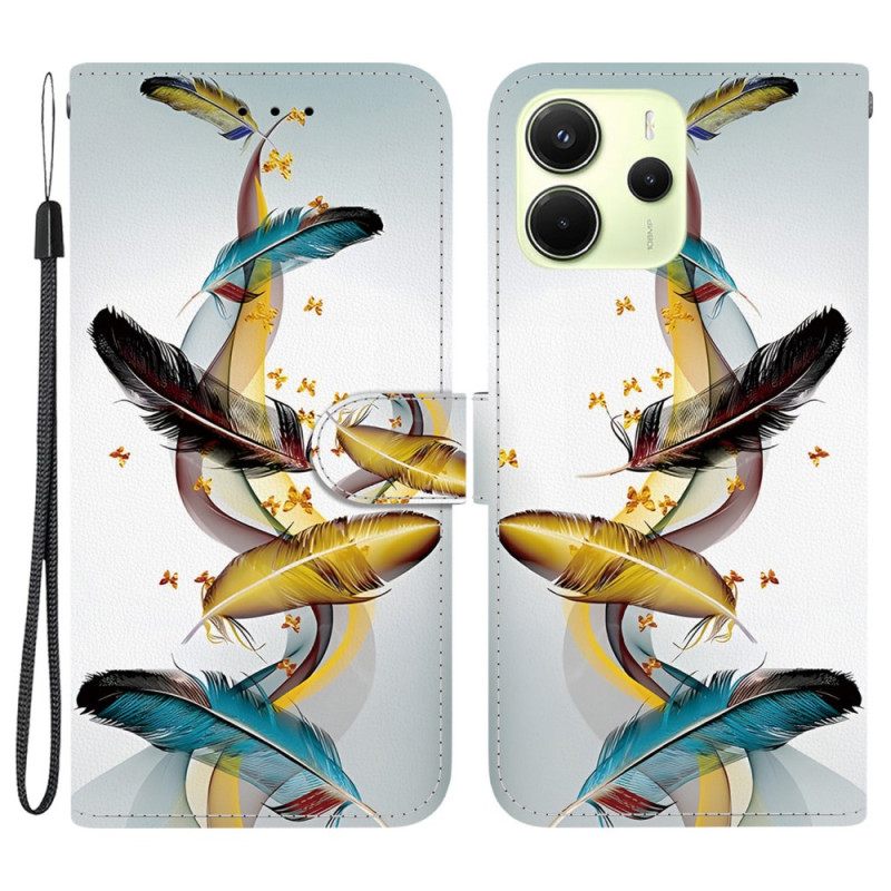 Kotelot Xiaomi Redmi Note 14 4g Värikkäitä Höyheniä Suojakuori