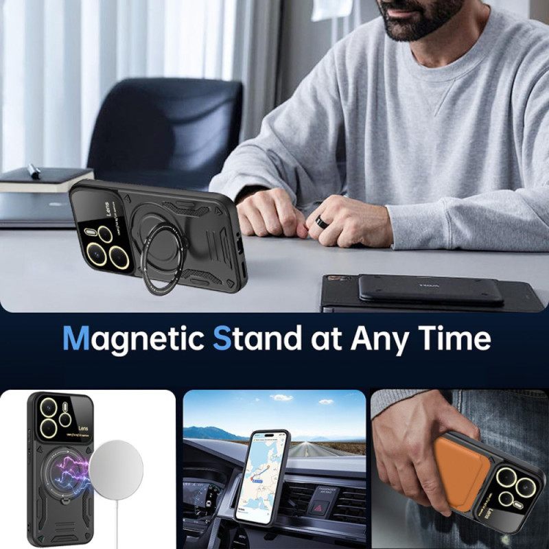 Kuori Xiaomi Redmi Note 14 4g Magneettisesti Pyörivä Jalusta Suojakuori