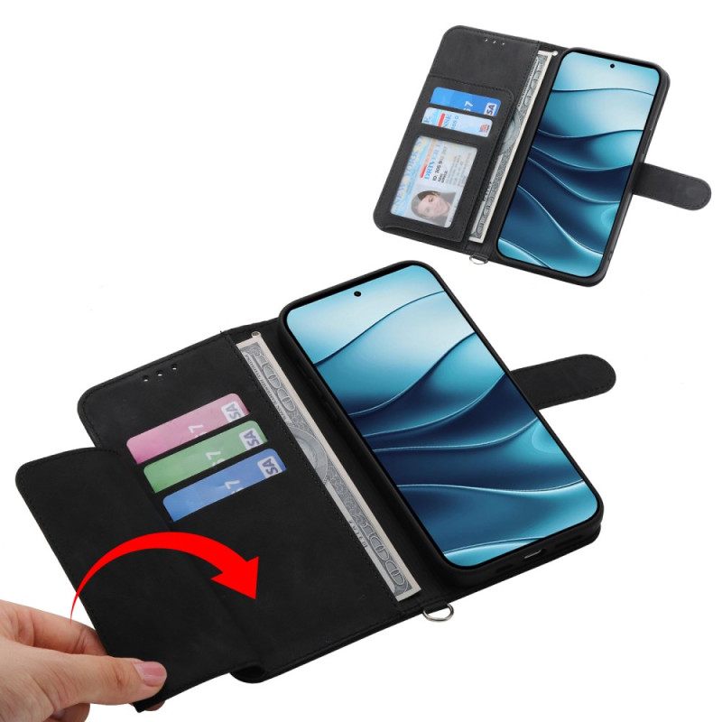 Nahkakotelo Xiaomi Redmi Note 14 4g Kukkakuvio Ja Hihnat