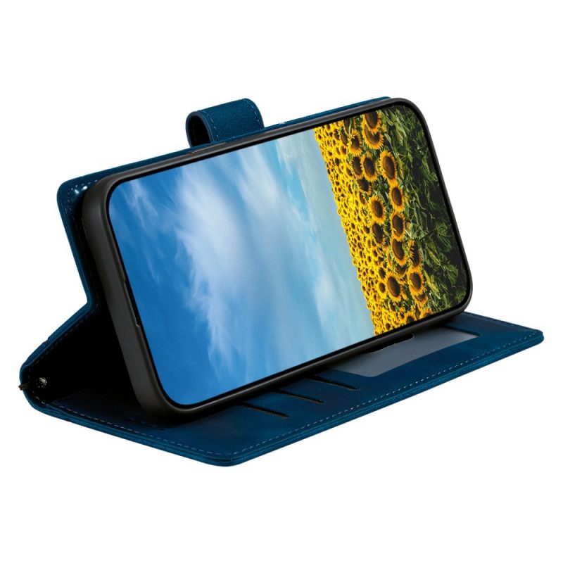 Nahkakotelo Xiaomi Redmi Note 14 4g Mokkanahkaefekti Hihnalla