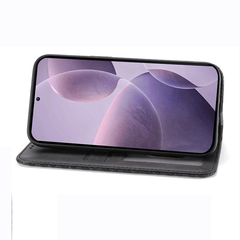 Nahkakotelo Xiaomi Redmi Note 14 4g Timanttikuvio Rannekkeella