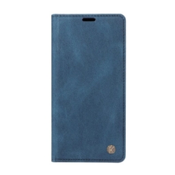 Nahkakotelo Xiaomi Redmi Note 14 4g Ykatu Ruskea Mokkanahkakuvio Suojakuori