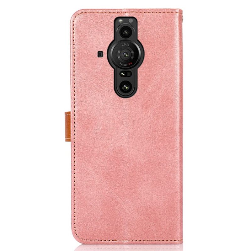 Nahkakotelo Sony Xperia Pro-I Khazneh-hihnalla
