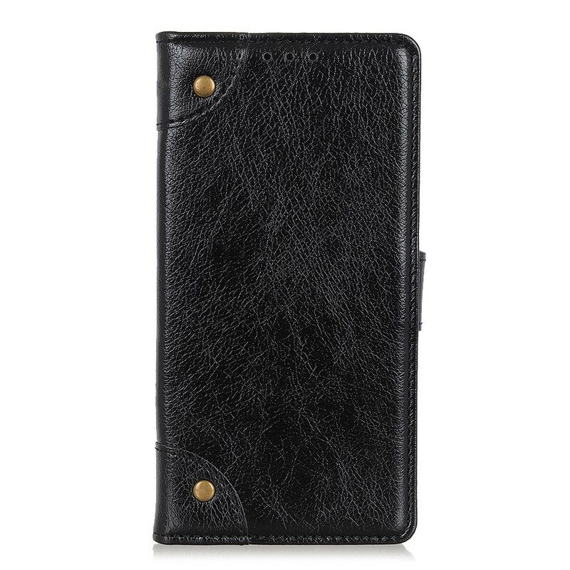 Kotelot Xiaomi Redmi 9 Style Nappan Nahkaiset Vintage-niitit