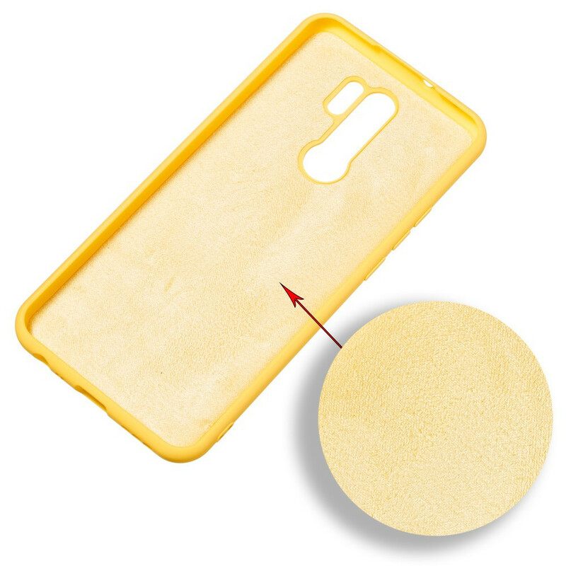 Kuori Xiaomi Redmi 9 Nestemäinen Silikoni Kaulanauhalla