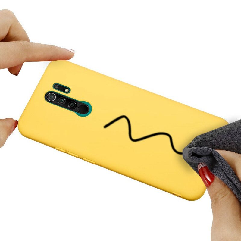 Kuori Xiaomi Redmi 9 Nestemäinen Silikoni Kaulanauhalla
