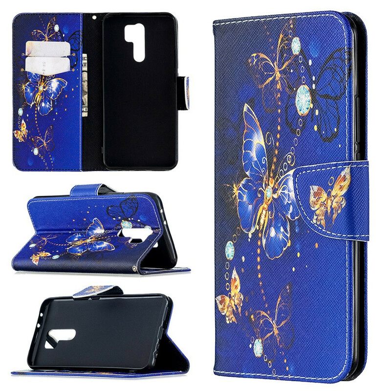 Nahkakotelo Xiaomi Redmi 9 Uskomattomat Perhoset