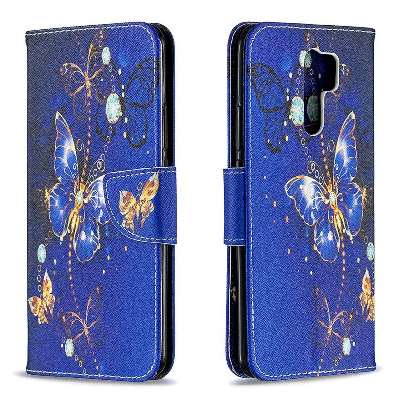 Nahkakotelo Xiaomi Redmi 9 Uskomattomat Perhoset