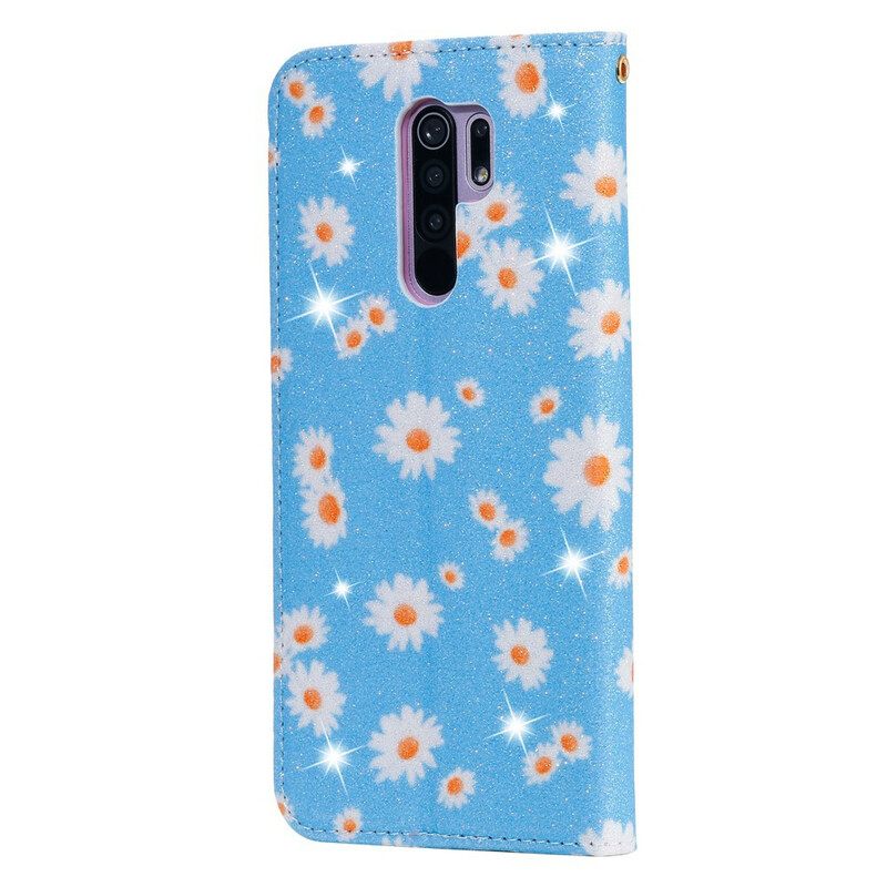 Puhelinkuoret Xiaomi Redmi 9 Kotelot Flip Daisies