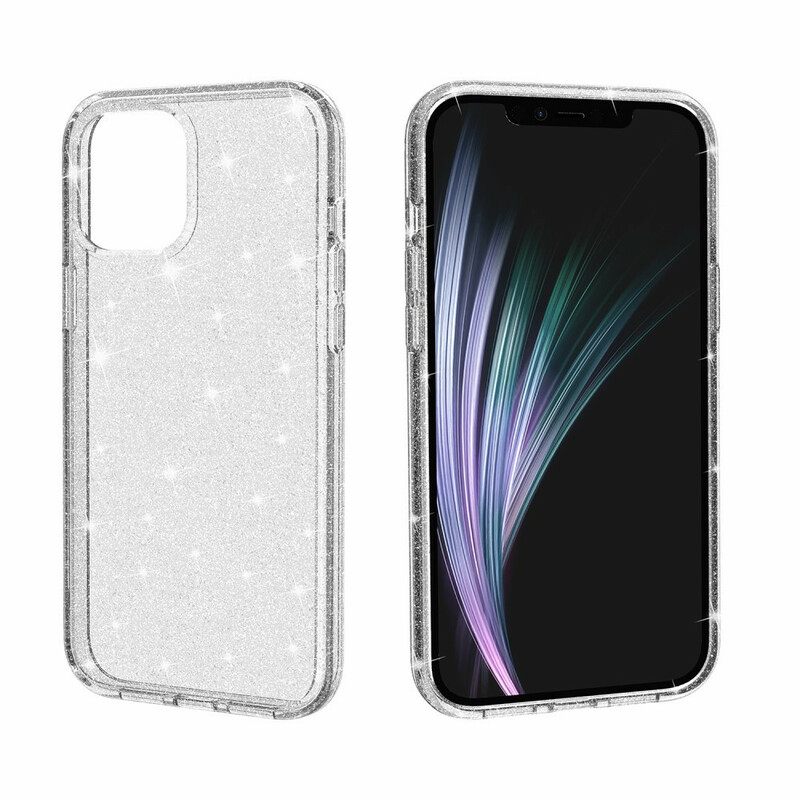 Case iPhone 12 Mini Läpinäkyvät Paljetit