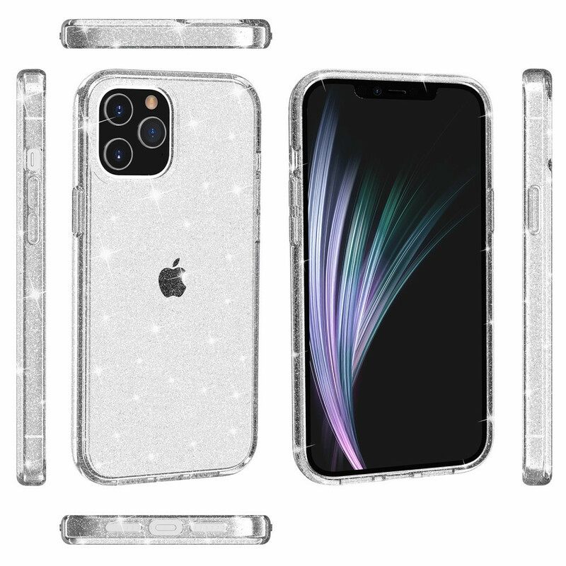 Case iPhone 12 Mini Läpinäkyvät Paljetit