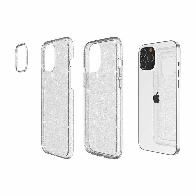 Case iPhone 12 Mini Läpinäkyvät Paljetit