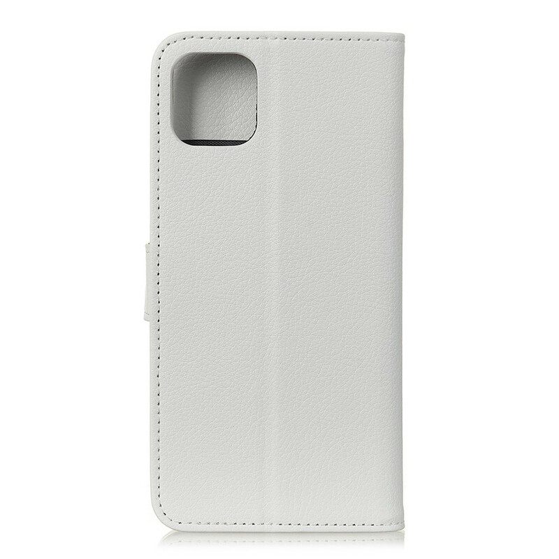 Kotelot iPhone 12 Mini Lychee Faux Leather