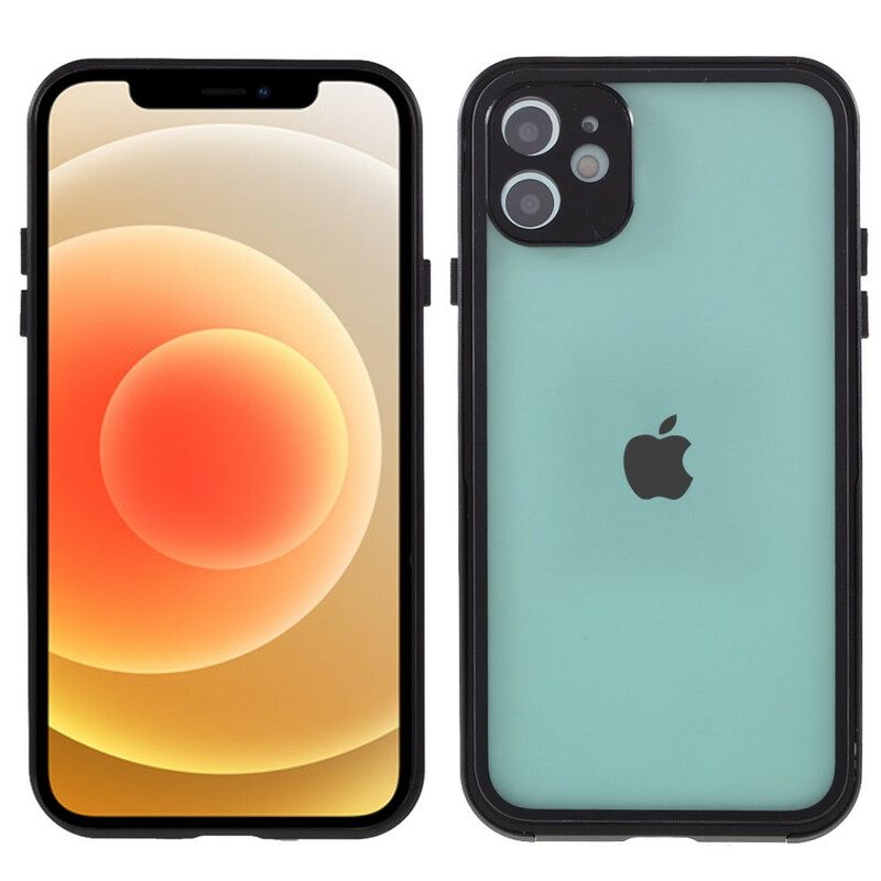 Kuori iPhone 12 Mini Contours Metallia Ja Karkaistua Lasia