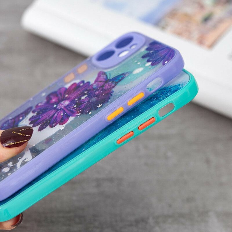 Kuori iPhone 12 Mini Floral Butterfly Hybridi