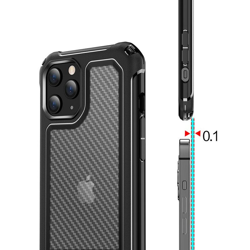 Kuori iPhone 12 Mini Läpinäkyvä Hiilikuiturakenne