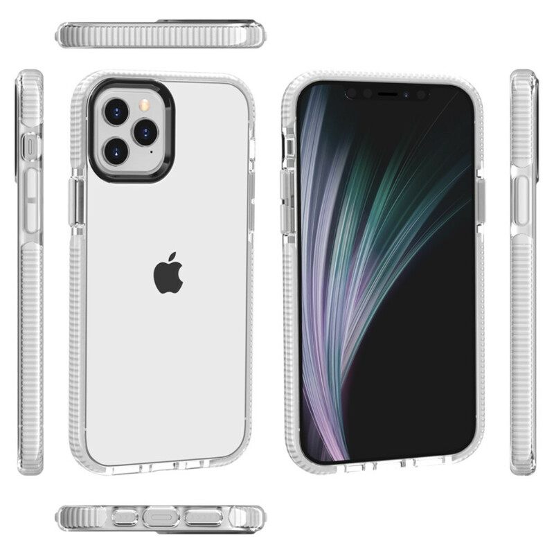 Kuori iPhone 12 Mini Läpinäkyvät Silikonireunat