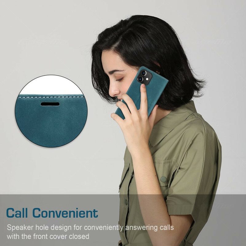 Puhelinkuoret iPhone 12 Mini Kotelot Flip Caseme Keinonahka