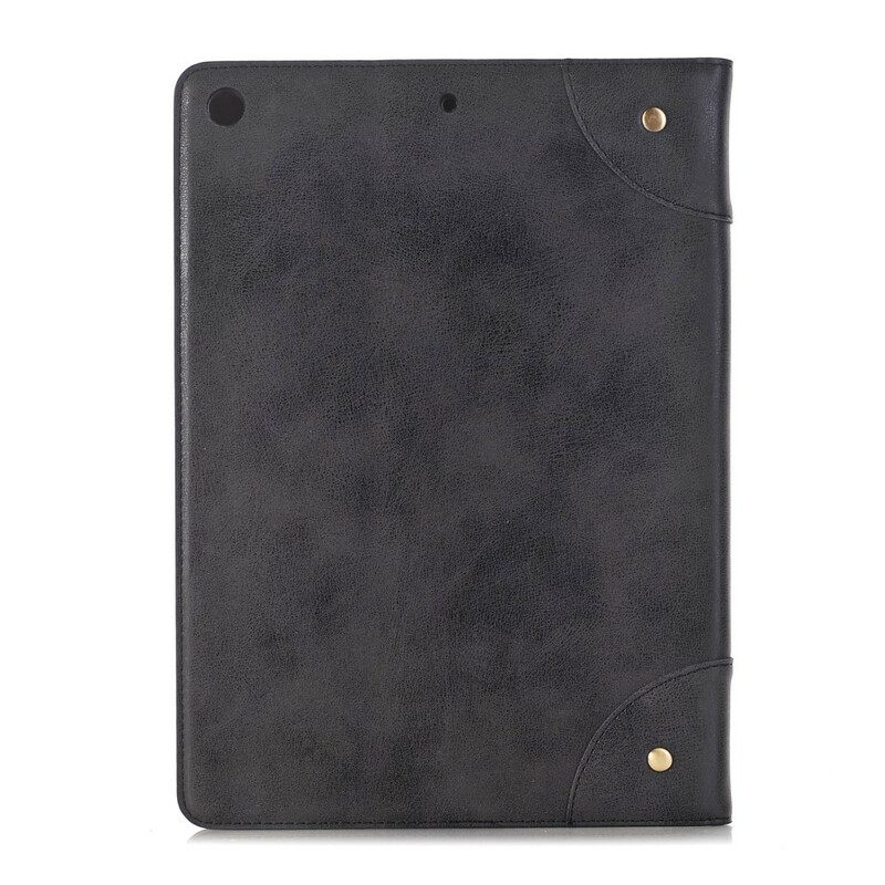 Kuoret iPad 10.2" (2020) (2019) / Air 10.5" / Pro 10.5" Retro-nahkaefekti Niiteillä