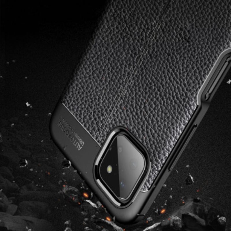 Case Samsung Galaxy A22 5G Double Line Litchi Leather Effect