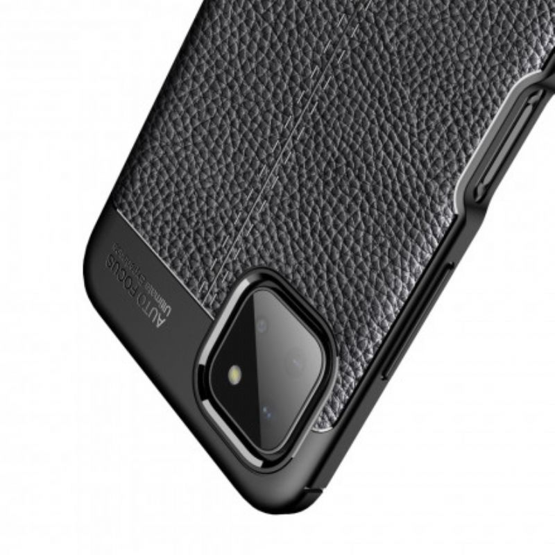 Case Samsung Galaxy A22 5G Double Line Litchi Leather Effect